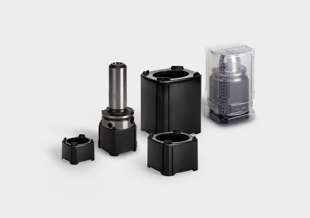 Packaging tube ToolHolder ToolHolder: a plastic packaging tube for safer transport of tool holding fixtures.